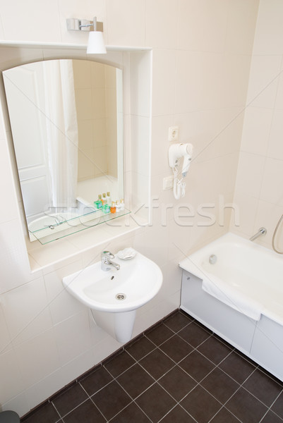 Banyo iç dizayn ayna beyaz temizlemek Stok fotoğraf © Nejron