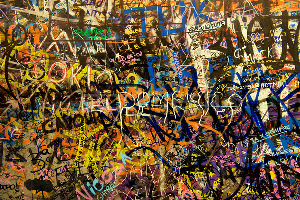 Stock fotó: Graffiti · textúra · város · fal · utca · festék