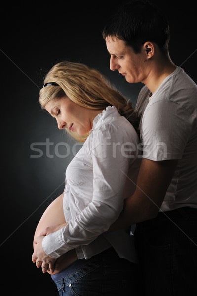Schönen Paar Baby Familie Liebe Hintergrund Stock foto © Nejron