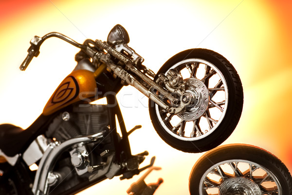 Motocycle on abstract background Stock photo © Nejron