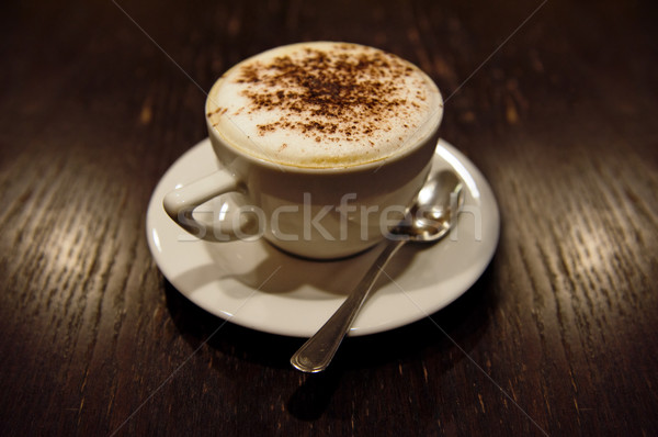 Beker sepia koffie tabel drinken ontbijt Stockfoto © Nejron