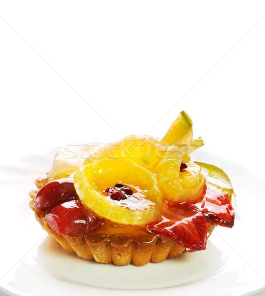 フルーツケーキ 孤立した 白 背景 ケーキ オレンジ ストックフォト © Nejron