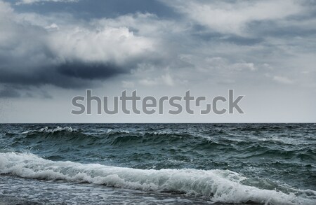 Big ocean wave breaking the shore Stock photo © Nejron