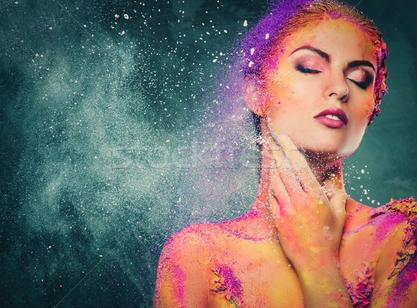 Fragility of a human creature conceptual body art on a woman  Stock photo © Nejron