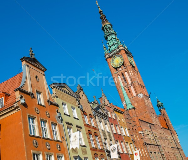 домах колокола башни старые Гданьск город Сток-фото © Nejron