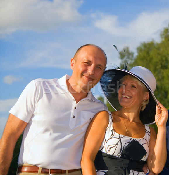 Middle-aged couple outdoors Stock photo © Nejron