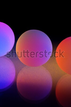 Stylish colurful balls with reflection. Isolated on black backgr Stock photo © Nejron