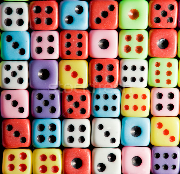 Colorful dices background Stock photo © Nejron