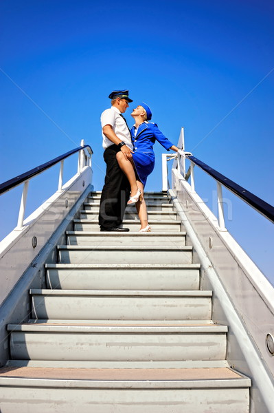 Cabin crew couple Stock photo © Nejron