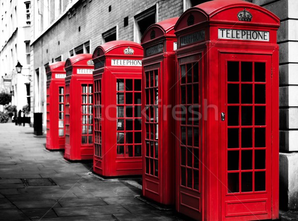 Tradicional britânico vermelho telefone cidade Foto stock © Nejron