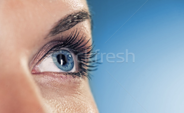 Eye on blue background (shallow DoF) Stock photo © Nejron