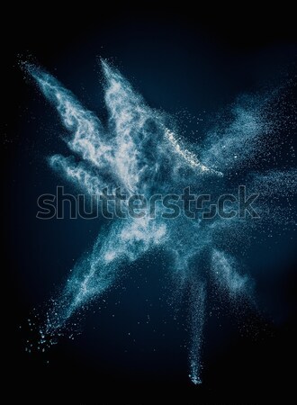 Albastru praf izolat negru abstract explozie Imagine de stoc © Nejron