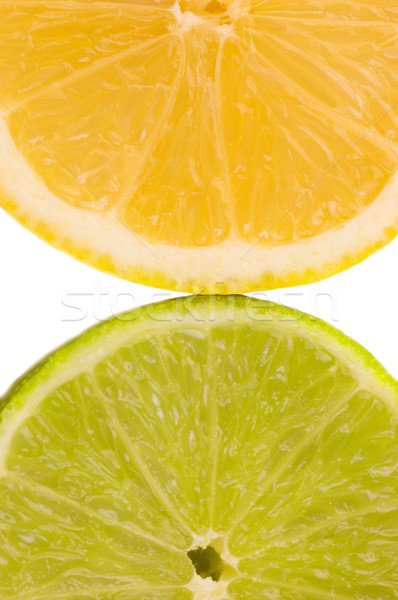 Kalk Zitronenscheibe Sommer grünen trinken Zitrone Stock foto © Nejron
