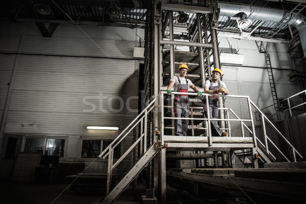 ストックフォト: 二人の男性 · 安全 · 工場 · ワーカー · 産業
