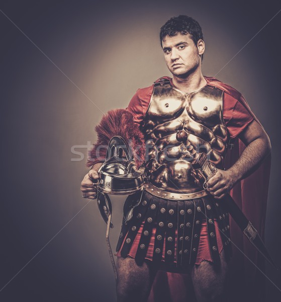 Romeinse soldaat amour man oorlog Rood Stockfoto © Nejron
