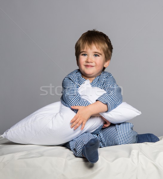 Piccolo ragazzo indossare blu pigiama Foto d'archivio © Nejron