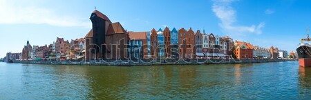állvány folyó Gdansk Lengyelország ház város Stock fotó © Nejron