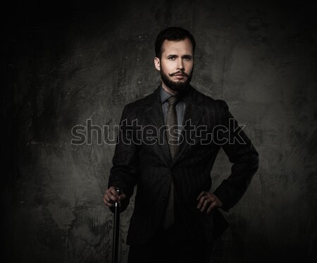 Stock photo: Handsome well-dressed man in jacket 