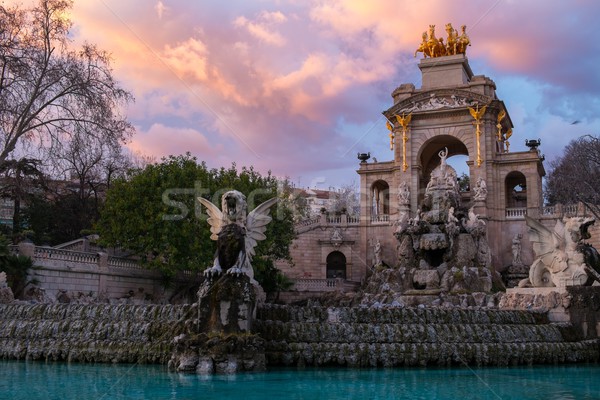 Fountain in a Parc de la Ciutadella, Barcelona Stock photo © Nejron