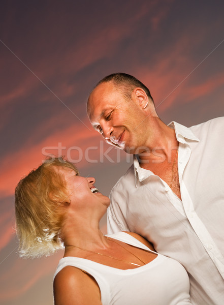 Casal amor céu família homem Foto stock © Nejron