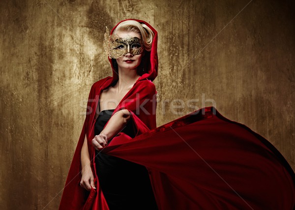 Beautiful lady in carnival mask Stock photo © Nejron