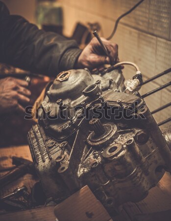 Medieval knight with a sword Stock photo © Nejron