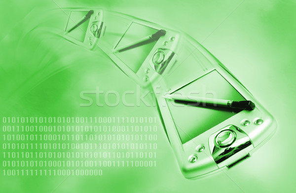 Pda on green abstract background Stock photo © Nejron