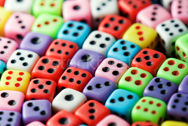 Colorful dices background Stock photo © Nejron