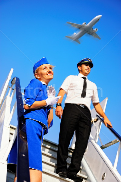 Cabin crew couple Stock photo © Nejron