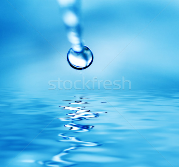 Drop falling in water Stock photo © Nejron
