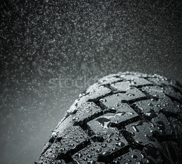 Close-up shot of classical motorcycle tire tread  Stock photo © Nejron