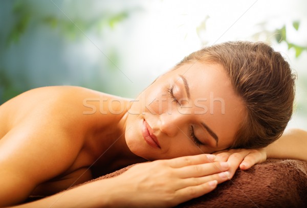 красивой расслабляющая Spa салона женщину Сток-фото © Nejron