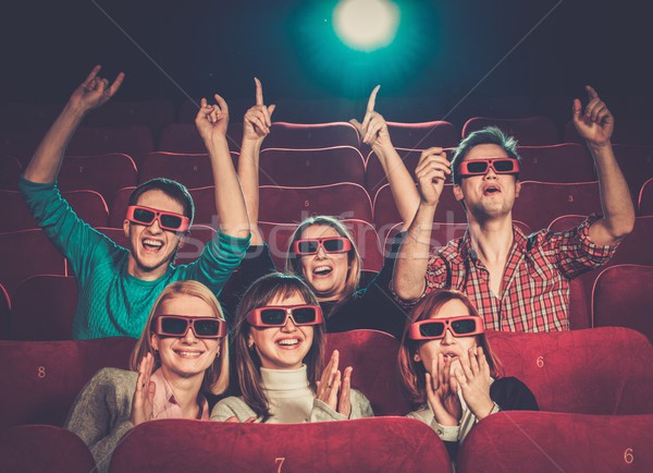グループの人々  3dメガネ を見て 映画 映画 女性 ストックフォト © Nejron