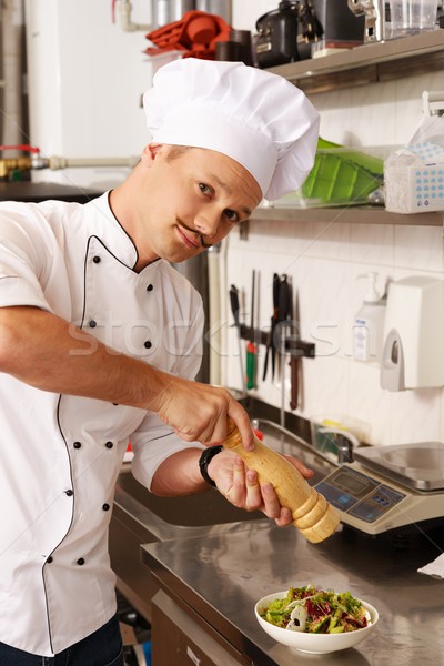 Young chief cook with gourmet food on kitchen in restaurant  Stock photo © Nejron