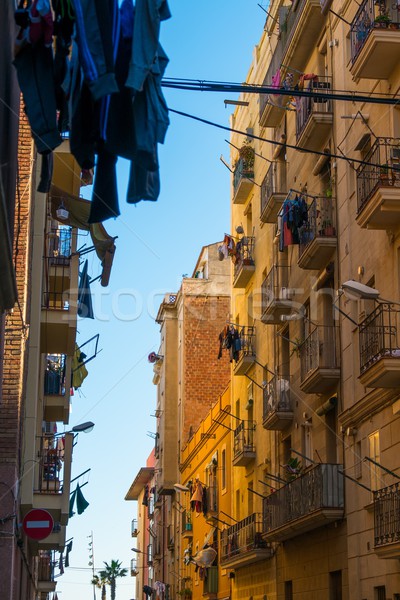 Piękna ulic sąsiedztwo Barcelona miasta ulicy Zdjęcia stock © Nejron