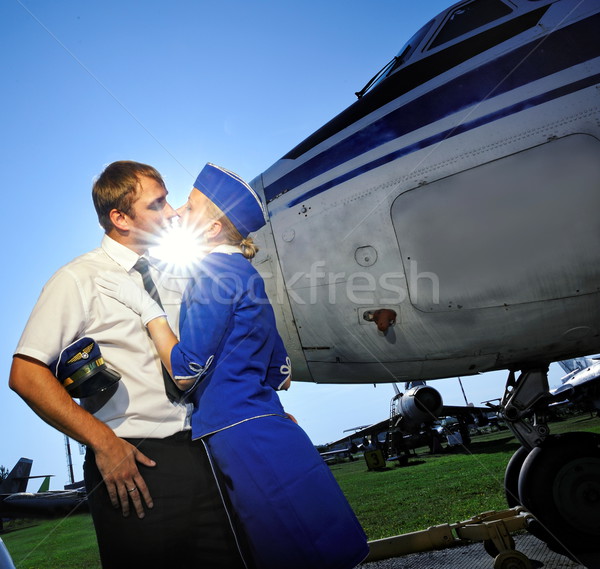 Cabin crew couple Stock photo © Nejron
