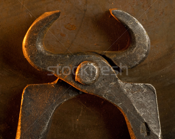 古い 金属 トング テクスチャ 抽象的な 背景 ストックフォト © Nejron