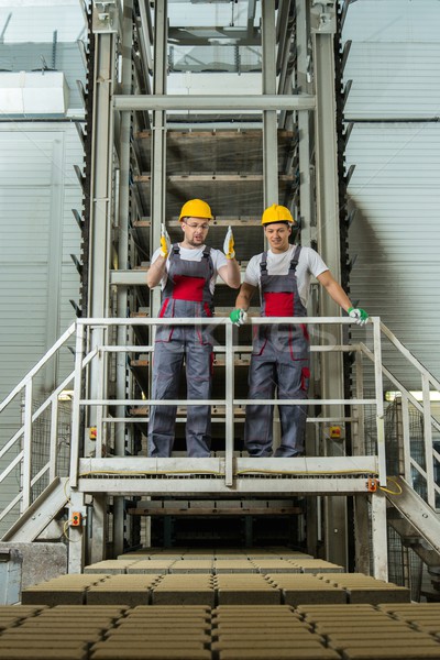 Two men in a safety hats on a factory   Stock photo © Nejron
