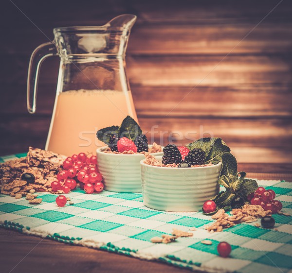 [[stock_photo]]: Saine · déjeuner · fraîches · jus · d'orange · bois · rural