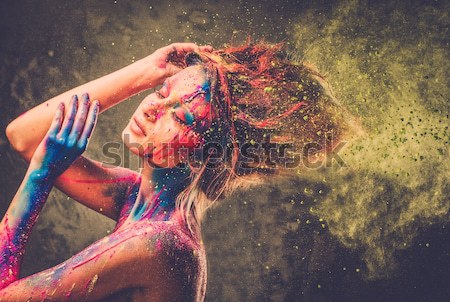 Jeune femme muse Creative art corporel coiffure femme [[stock_photo]] © Nejron