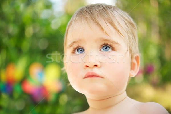 Beautiful baby portrait outdoors Stock photo © Nejron