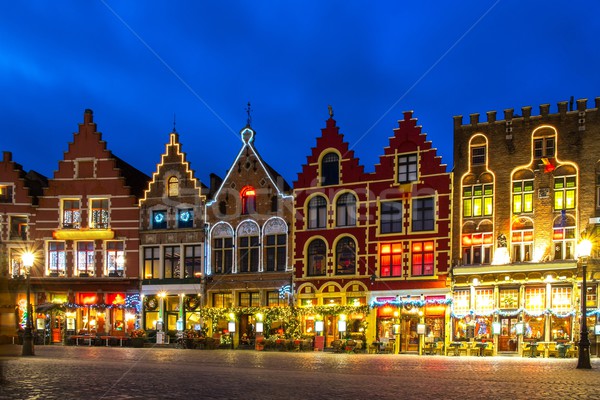 Décoré marché carré Belgique bâtiment [[stock_photo]] © Nejron