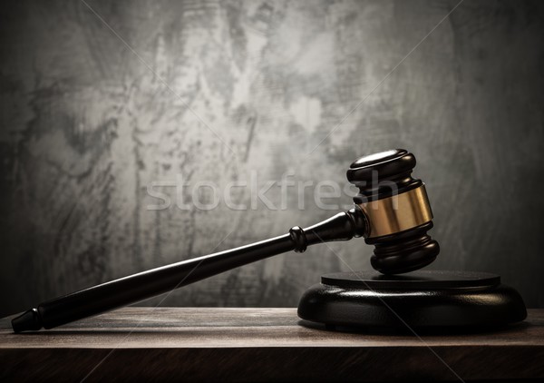 молота деревянный стол древесины прав адвокат суд Сток-фото © Nejron