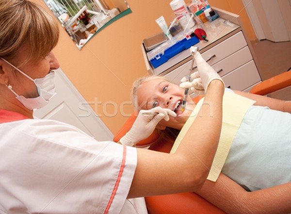 Teenage girl at the dentist. Stock photo © Nejron