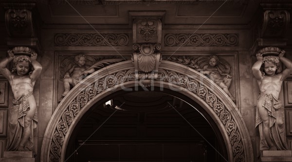 Building facade with archway Stock photo © Nejron