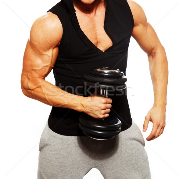 Przystojny mężczyzna muskularny tułowia strony człowiek Zdjęcia stock © Nejron
