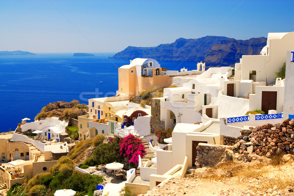 Güzel manzara görmek santorini adası ada Yunanistan Stok fotoğraf © Nejron