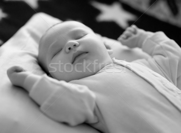 Piękna snem baby dziewczyna twarz portret Zdjęcia stock © Nejron