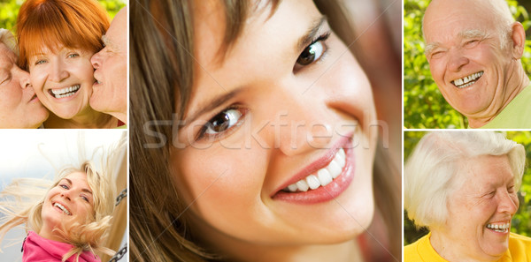 Smiling people collage Stock photo © Nejron