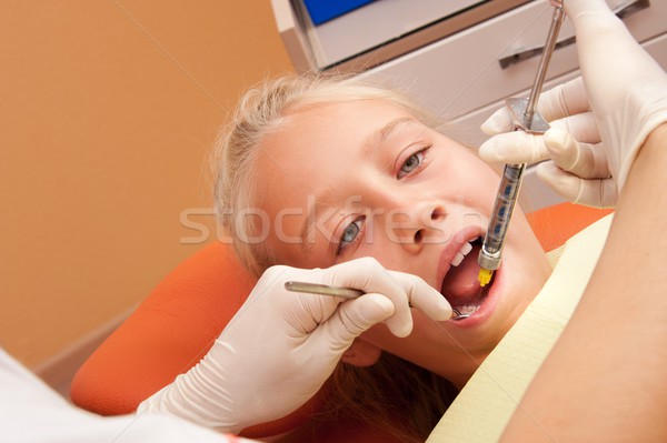 Teenage girl at the dentist. Stock photo © Nejron